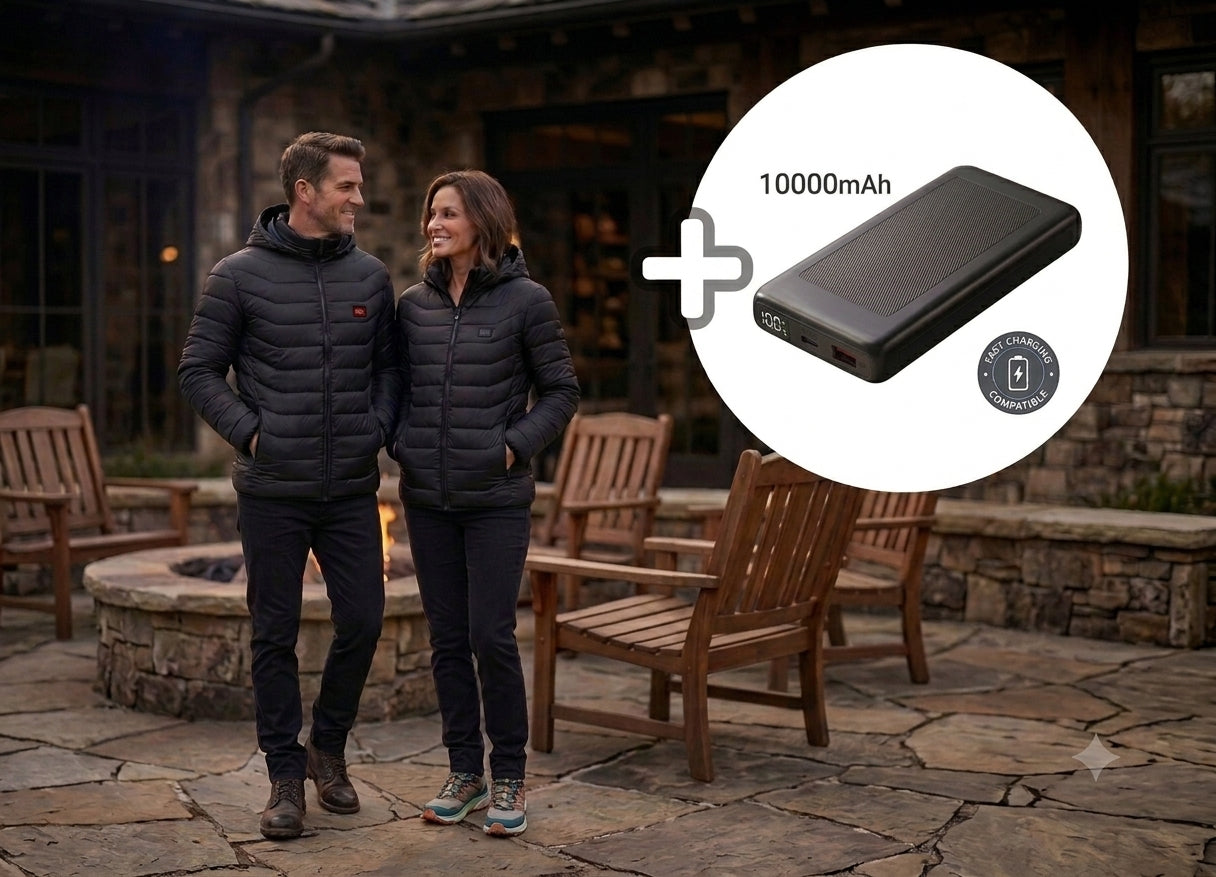 Lekker Layers Thermal Jacket + Battery Pack Bundle